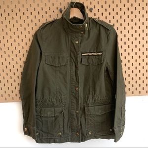 H&M Utility Military Jacket Size 6 Cargo Cotton